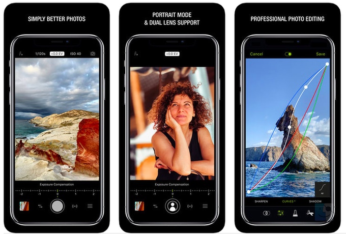 Скриншоты ProCamera приложения видеокамеры для iPhone