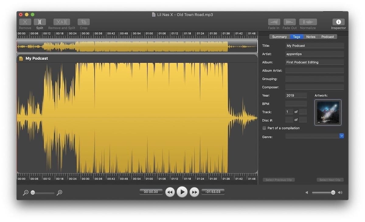7. Fission: лучшее программное обеспечение для редактирования аудио для быстрого монтажа без потерь. 