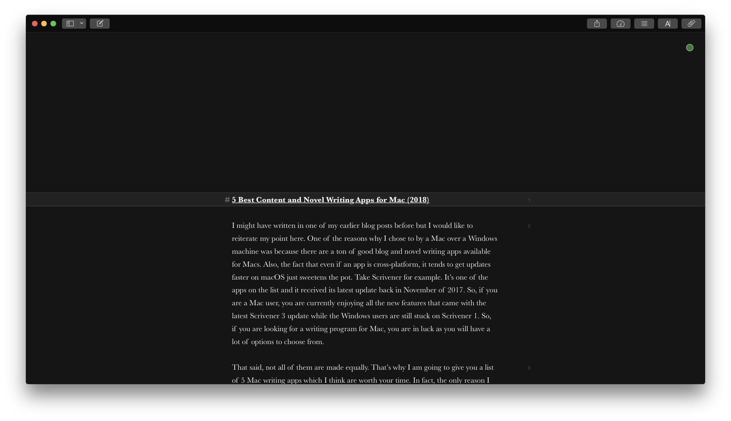 1. Ulysses - Лучшее писательское приложение для Mac 