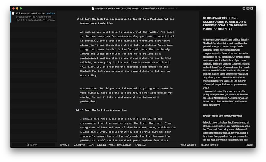 3. iA Writer - Лучшее приложение для написания с чистой разметкой Markdown для Mac 1 