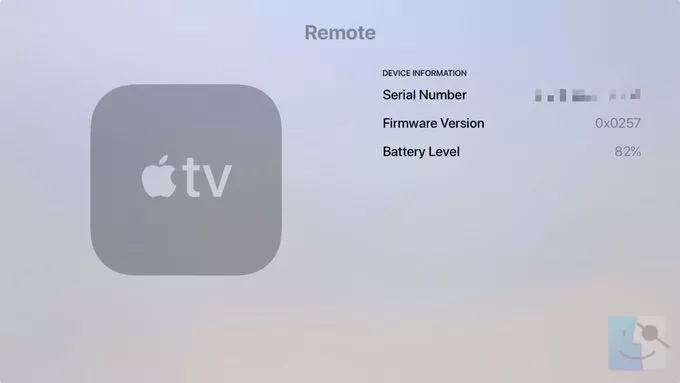 Серийный номер пульта Apple TV Siri Remote в пультах и ​​устройствах в настройках